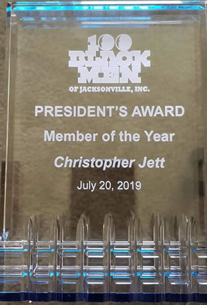 Chris Jett receives award